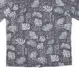 TROPICAL BREEZE Mens Hawaiian Shirt Grey Floral XL
