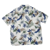 CROFT & BARROW Mens Hawaiian Shirt Blue Floral XL