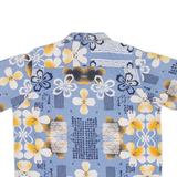 PINEAPPLE CONNECTION Mens Hawaiian Shirt Blue Floral XL
