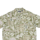 PURITAN Mens Hawaiian Shirt Green Floral XL
