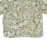 PURITAN Mens Hawaiian Shirt Green Floral XL