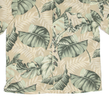 Mens Hawaiian Shirt Green Floral XL