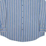 ST JOHN'S BAY Mens Denim Shirt Blue Striped Long Sleeve XL