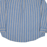 ST JOHN'S BAY Mens Denim Shirt Blue Striped Long Sleeve XL