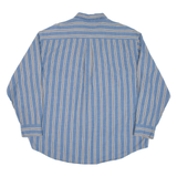 ST JOHN'S BAY Mens Denim Shirt Blue Striped Long Sleeve XL