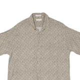 PIERRE CARDIN Mens Hawaiian Shirt Green Crazy Pattern XL