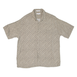 PIERRE CARDIN Mens Hawaiian Shirt Green Crazy Pattern XL