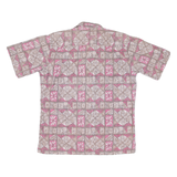 THE ONE SHIRT Mens Hawaiian Shirt Pink Crazy Pattern M