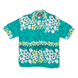 HAWAIIAN SHIRT Mens Hawaiian Shirt Green Floral M