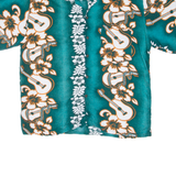 JAMMIN SHIRTS Mens Hawaiian Shirt Green Floral M