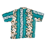JAMMIN SHIRTS Mens Hawaiian Shirt Green Floral M