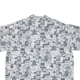 GO BAREFOOT Mens Shirt Grey Crazy Pattern XL