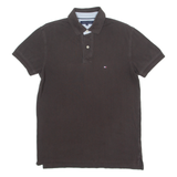 TOMMY HILFIGER Mens Polo Shirt Brown M