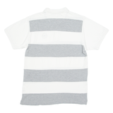 UMBRO Mens Polo Shirt White Striped M