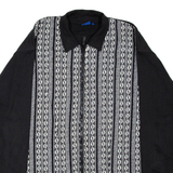 GARRY Mens Jacket Black Striped L