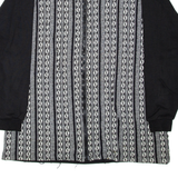 GARRY Mens Jacket Black Striped L