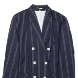 Womens Blazer Coat Blue Striped L