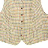 Womens Blazer Waistcoat Brown Check M