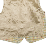 Womens Blazer Waistcoat Brown Check M