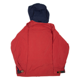 TIMBERLAND Mens Rain Jacket Red Nylon Hooded L