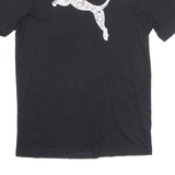 PUMA Mens T-Shirt Black Crew Neck S