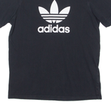 ADIDAS ORIGINALS Mens T-Shirt Black Crew Neck M