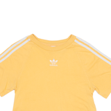 ADIDAS ORIGINALS Cropped Womens T-Shirt Orange Crew Neck UK 6