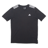 ADIDAS Mens T-Shirt Black Crew Neck S