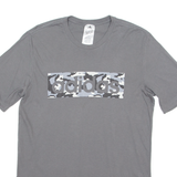 ADIDAS Digital Camo Mens T-Shirt Grey Crew Neck S
