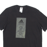 ADIDAS Mens T-Shirt Black Crew Neck M
