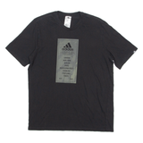 ADIDAS Mens T-Shirt Black Crew Neck M