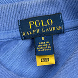 Age 5 Polo By Ralph Lauren Polo Shirt - XS Blue Cotton