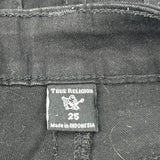 True Religion Skinny Jeans - 25W UK 4 Black Cotton Blend
