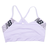 NEW BALANCE Crop Stretch Cross Back Womens Sports Top Purple Sleeveless XL