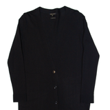 MASSIMO DUTTI Womens Cardigan Black V-Neck Tight Knit XS