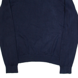 TOMMY HILFIGER Mens Jumper Blue V-Neck Tight Knit S
