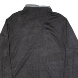 PIERRE CARDIN Mens Jumper Grey Collared Tight Knit 2XL
