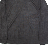 PIERRE CARDIN Mens Jumper Grey Collared Tight Knit 2XL