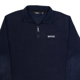 REGATTA Mens Fleece Blue 1/4 Zip S