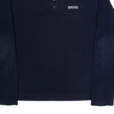 REGATTA Mens Fleece Blue 1/4 Zip S