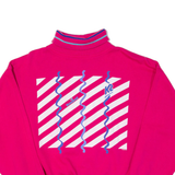 K2 Cropped Womens Sweatshirt Pink Roll Neck M