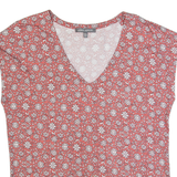 LAURA ASHLEY Womens Printed Top Pink V-Neck Floral UK 12