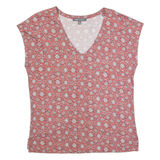 LAURA ASHLEY Womens Printed Top Pink V-Neck Floral UK 12