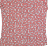 LAURA ASHLEY Womens Printed Top Pink V-Neck Floral UK 12