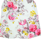 JOULES Womens Printed Vest Cream Collared Sleeveless Floral UK 12