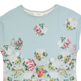 TED BAKER Womens Printed Top Blue Floral XS