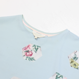 TED BAKER Womens Printed Top Blue Floral XS
