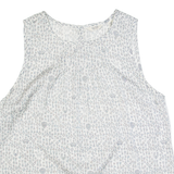 JACK WILLS Womens Printed Vest Cream Sleeveless Crazy Pattern UK 8