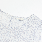 JACK WILLS Womens Printed Vest Cream Sleeveless Crazy Pattern UK 8