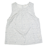 JACK WILLS Womens Printed Vest Cream Sleeveless Crazy Pattern UK 8